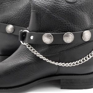 Indian Mens Women's Boot Leather Straps Motorcycle Pair